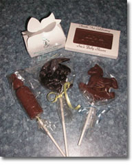 Chocolate pops, perfect for a shower or party